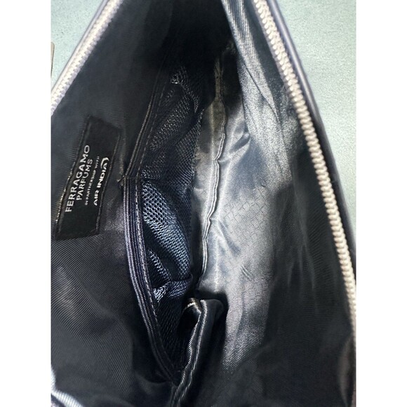 Ferragamo Perfums Air India Navy Business Class Travel Cosmetic Bag - Picture 3 of 5